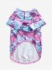 Pet's Tropical Coconut Tree Bubble Colorblock Print Hawaii T-shirt -  