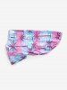 Pet's Tropical Coconut Tree Bubble Colorblock Print Hawaii T-shirt -  
