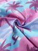 Pet's Tropical Coconut Tree Bubble Colorblock Print Hawaii T-shirt -  