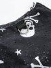 Pet's Skulls Print Hollow Out Breathable T-shirt -  