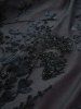 Plus Size Rose Floral Glitter Flocking Mesh Lace Trim Ruffles Tulip Hem Cold Shoulder Asymmetrical Dress -  