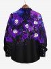 Halloween Costume Skull Rose Flower Tree Branch Galaxy Print Plus Size Matching Set For Couples -  
