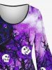 Halloween Costume Skull Rose Flower Tree Branch Galaxy Print Plus Size Matching Set For Couples -  