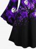 Halloween Costume Skull Rose Flower Tree Branch Galaxy Print Plus Size Matching Set For Couples -  