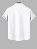 Plus Size Pumpkin Skeleton Bat Painting Splatter Print Halloween Button Pocket Shirt For Men -  