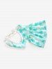 Pet's Flower Leaf Print Floral Embroidery Tied Shirt -  