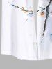 Colorful Watercolor Floral Leaf Branch Print Plus Size Matching Hawaii Beach Outfit For Couples -  