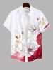 Line Floral Leaf Watercolor Colorblock Print Plus Size Matching Hawaii Beach Outfit For Couples -  