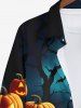 Halloween Costume Pumpkin Lantern Bat Moon Tree Print Plus Size Matching Set For Couples -  