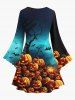Halloween Costume Pumpkin Lantern Bat Moon Tree Print Plus Size Matching Set For Couples -  