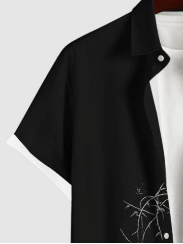 Halloween Costume Rose Flower Skulls Print Plus Size Matching Outfit For Couples