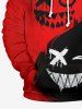 Halloween Costume Colorblock Ghost Face Graffiti Print Plus Size Matching Outfit For Couples -  