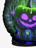 Plus Size Halloween Pumpkin Tree Glitter 3D Print Pocket Drawstring Hoodie For Men -  