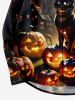 Halloween Costume Glitter Pumpkin Lantern Cat Bat Castle Moon Print Plus Size Matching Set For Couples -  