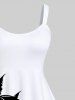 Plus Size Coconut Tree Hibiscus Flower Bird Print Hawaii Tank Dress -  