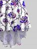 Plus Size Ombre Rose Flower Vine Print Halloween Costume High Low Asymmetric Cami Dress -  