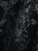 Plus Size Rose Flower Embossed Lace Up Layered Grommet Trim A Line Skirt -  