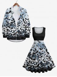 Halloween Costume Bat Ombre Sky Print Plus Size Matching Set For Couples -  