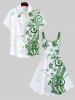 Plus Size Curved Floral Butterfly Print Hawaii Ombre A Line Tank Dress -  