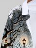 Halloween Costume Pumpkin Cross Bat Tree Casstle Cloud Moon Print Plus Size Matching Outfit For Couples -  