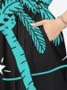 Coconut Tree Sea Colorblock Star Moon Print Plus Size Matching Hawaii Beach Outfit For Couples -  