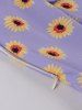 Plus Size Daisy Flower Print Tie Panel Ruched Back Cami Vintage Dress -  