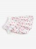 Pet's Flower Print Jacquard Embroidered Lace Trim Patchwork Rivet Button Dress -  