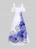 Plus Size Curve Floral Print Hawaii Crisscross A Line Maxi Dress -  