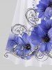 Plus Size Curve Floral Print Hawaii Crisscross A Line Maxi Dress -  