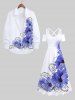 Plus Size Curve Floral Print Hawaii Crisscross A Line Maxi Dress -  