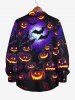 Halloween Costume Bat Glitter Pumpkin Lantern Tree Moon Print Plus Size Matching Set For Couples -  
