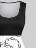 Halloween Costume Rose Flower Leaf Chain Crown Print Plus Size Matching Set For Couples -  