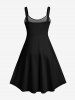 Robe D'Halloween Costume Ligne A Cœur Chaîne Métallique de Grande Taille à Frange - Noir S