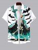 Halloween Costume Pumpkin Skeleton Bat Painting Splatter Print Plus Size Matching Set For Couples -  
