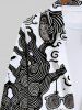 Plus Size Ghost Pumpkin Cat Tree Bat Skull Plaid Glasses Spider Web Print Halloween Button Shirt For Men -  