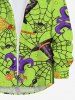 Halloween Costume Spider Web Hat Boots Broom Print Plus Size Matching Outfit For Couples -  