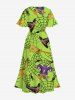 Halloween Costume Spider Web Hat Boots Broom Print Plus Size Matching Outfit For Couples -  