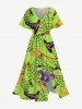 Halloween Costume Spider Web Hat Boots Broom Print Plus Size Matching Outfit For Couples -  