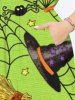 Halloween Costume Spider Web Hat Boots Broom Print Plus Size Matching Outfit For Couples -  