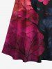 Halloween Costume Tree Branch Watercolor Floral Ombre Colorblock Print Plus Size Matching Set For Couples -  