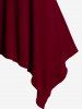 Débardeur Mouchoir Zippé Croisé Grande Taille à Lacets - Rouge foncé 1X | US 14-16