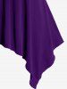 Plus Size Lace Up Zipper Crisscross Handkerchief Tank Top -  