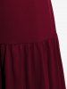 Plus  Size Gothic O Ring Chains Handkerchief Tank Top -  