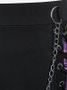 Gothic Chains Lace Up Layered Plaid Skirt -  