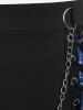 Jupe Gothique Superposée à Carreaux à Chaîne à Lacets - Bleu profond 3X | US 22-24