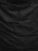 Plus Size Cowl Neck Cinched Rose Lace Tank Top -  