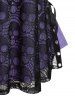 Plus Size Skull Lace Overlay Gothic Tank Top -  