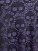 Plus Size Skull Lace Overlay Gothic Tank Top -  