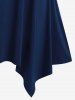 Gothic Plus Size Handkerchief O Ring Chains Dress -  