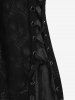 Plus Size Skull Lace Overlay Gothic Tank Top -  